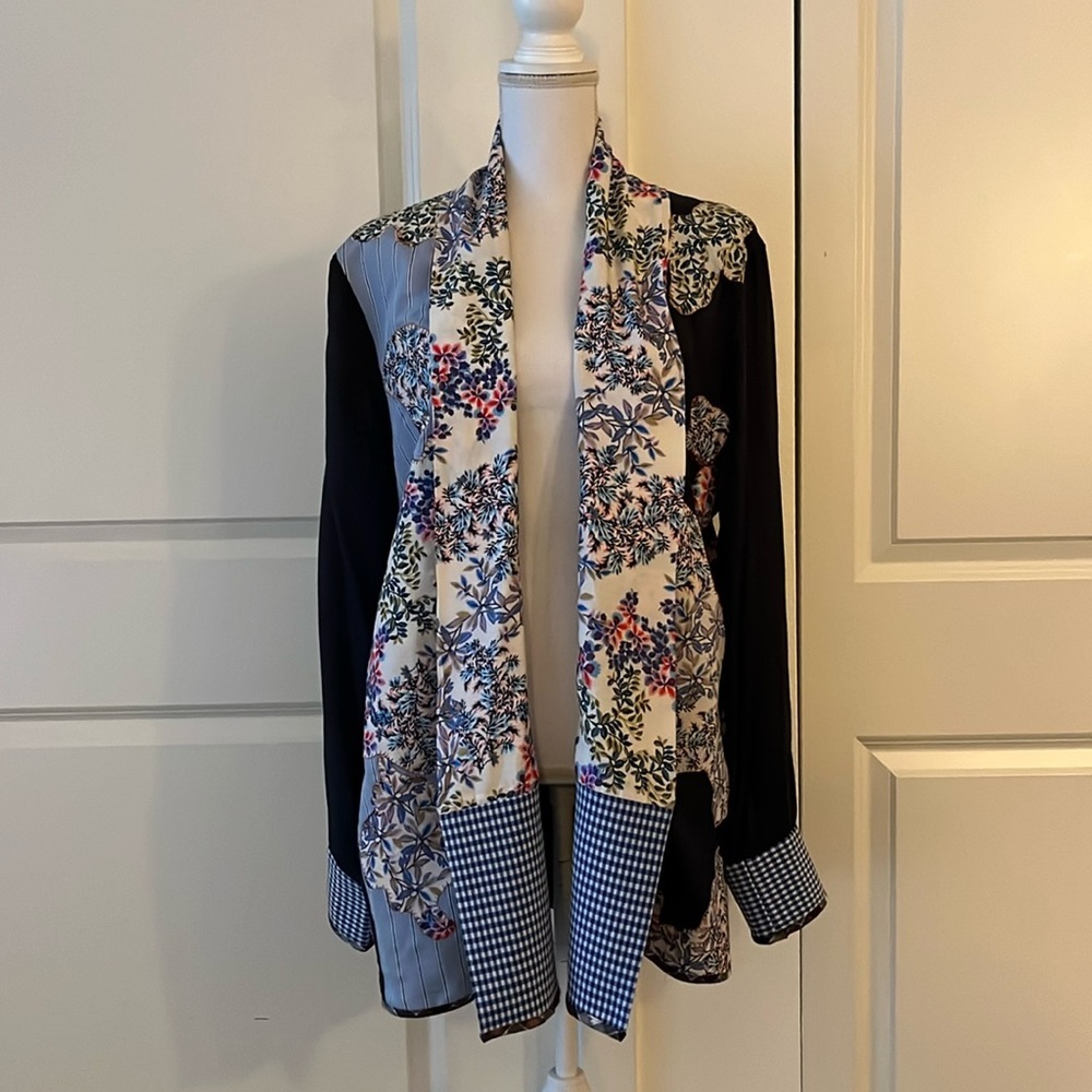 Antonio Marras Patchwork Style Open Front Top/Blouse